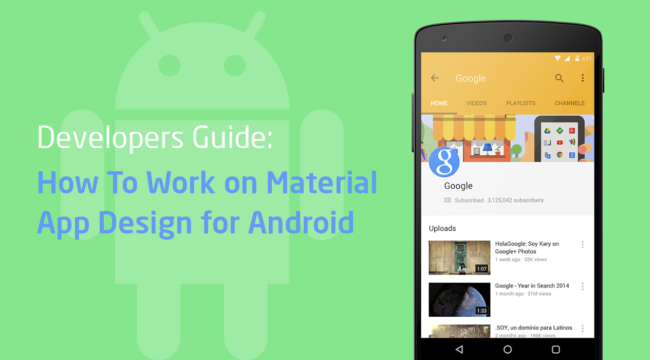 Developers guide: How to work on Material Design for Android Apps